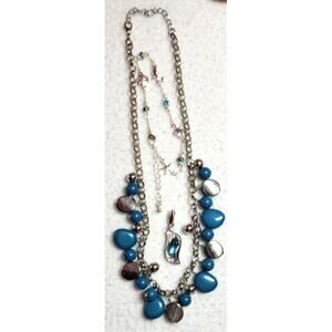 Necklace Ankle Bracelet Turquoise Sea Turtle Starfish Dolphin Coastal Beachy